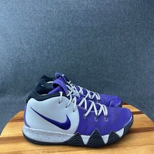 Nike Kyrie 4 Purple Gray Black Basketball Shoes AR3868-994 Womens 11.5 Mens 10